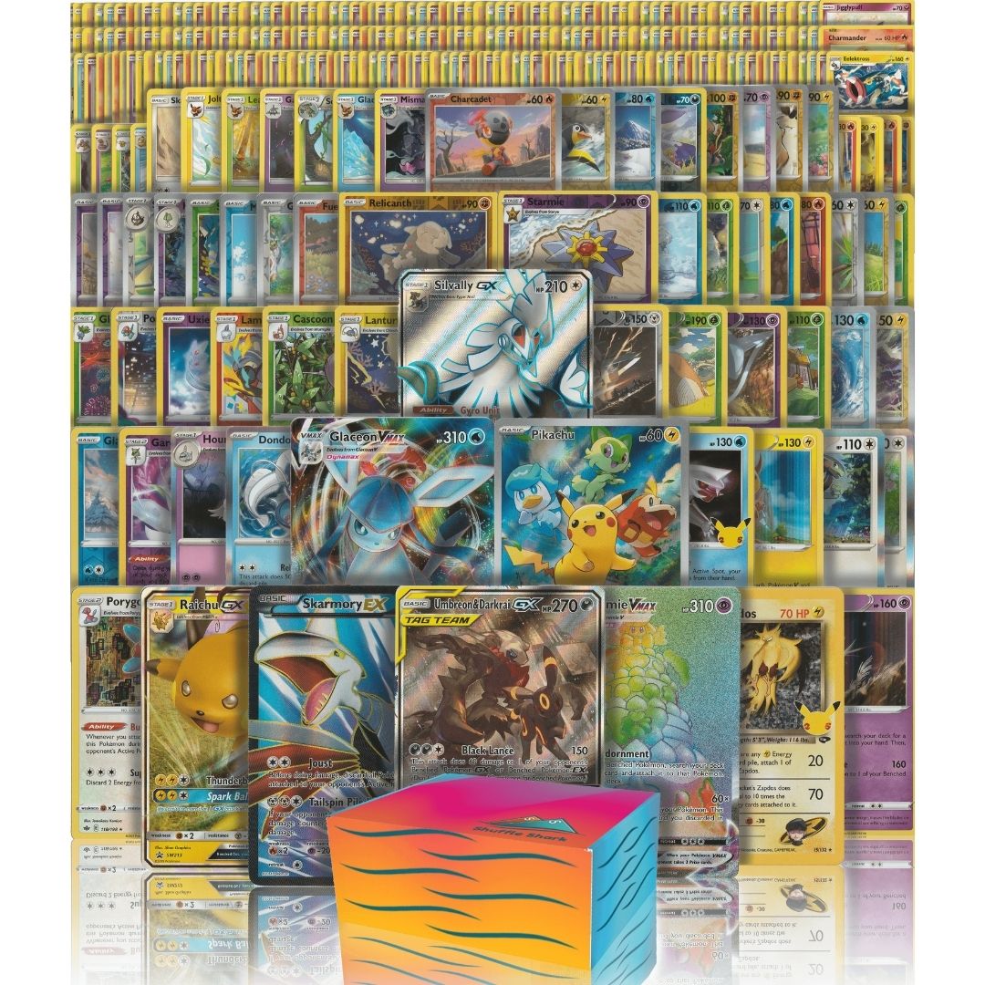 Ultra Rare Champion Bundle | 400+ Authentic Pokemon Cards | 8 Ultra Ra Shuffle Shark LLC Ultra Rare Champion Bundle | 400+ Authentic Pokemon Cards | 8 Ultra Ra Shuffle Shark LLC