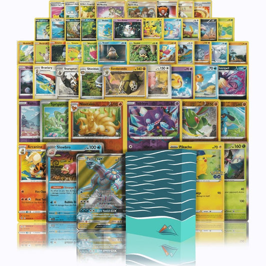 Ultra Rare Starter Pack | 50+ Authentic Pokemon Cards | 1x Ultra Rare Guaranteed | Legendary, VSTAR, VMAX, V, GX, or EX | Bonus 10x Holos or Rares | SS Deck Box